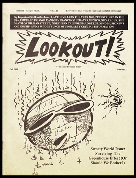 Cover of the Summer 1988 issue of Lookout! magazine, published in Laytonville, California by Lawrence Livermore.