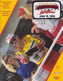 The 1996 UAW-GM Teamwork 500 program cover, featuring Terry Labonte.