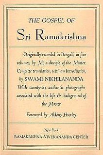 <i>The Gospel of Sri Ramakrishna</i>