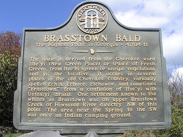 Brasstown Bald Historical Marker #2