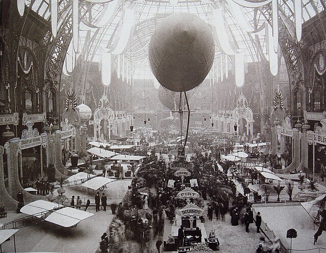 The first Salon de la locomotion aérienne, 1909, Grand Palais, Paris.