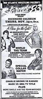 Starrcade 83: A Flare for the Gold 1983 Jim Crockett Promotions closed-circuit television event.