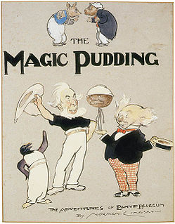 <i>The Magic Pudding</i> 1918 childrens book by Norman Lindsay