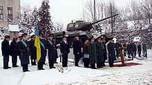 Personnel of the Ukrainian 6th Army Corps mark the 65th anniversary of the creation of its predecessor, the 6th Guards Tank Army. 6th tank army.jpg