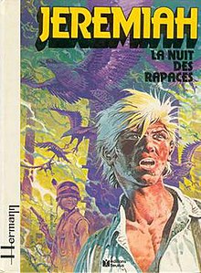 La portada de Jeremiah # 1, La nuit des rapaces (abril de 1979)