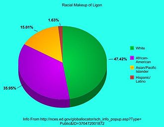 Chart representing racial composition of the student body at Ligon Ligonracegraph.jpg