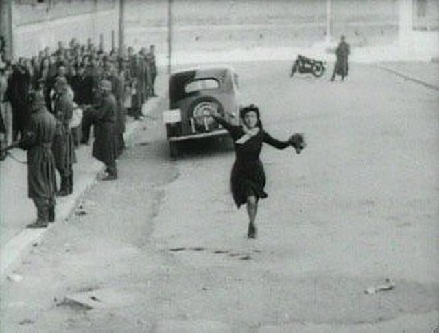 A still shot from Rome, Open City, by Roberto Rossellini (1945)