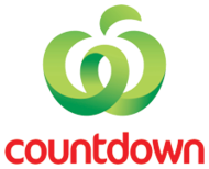 "Countdown" in fetter Schrift unter einem grünen stilisierten W, das an ein frisches Produkt erinnert