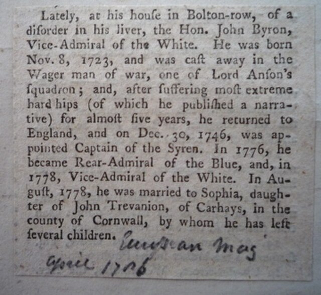 John Byron Death Notice