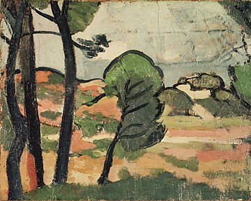 André Derain, Landscape in Provence (Paysage de Provence) (c. 1908), Brooklyn Museum, Brooklyn
