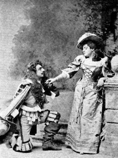 Pounds as John Manners, with Lucille Hill in Haddon Hall (1892)