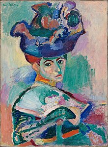 Woman with a Hat; by Henri Matisse; 1905; oil on canvas; 80.7 x 59.7 cm; San Francisco Museum of Modern Art (San Francisco, USA)[252]