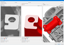 Screenshot of cylinder head registration in Simpleware ScanIP Simpleware ScanIP Cylinder Head Registration.png