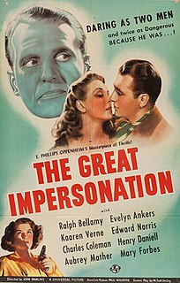 <i>The Great Impersonation</i> (1942 film) 1942 film by John Rawlins