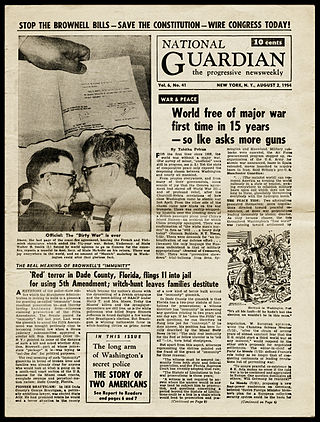 <i>National Guardian</i> Left-wing weekly newspaper