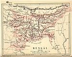 Map of "Bengal" from Pope, G. U. (1880), Text-book of Indian History: Geographical Notes, Genealogical Tables, Examination Questions, London: W. H. Allen & Co. Pp. vii, 574, 16 maps.