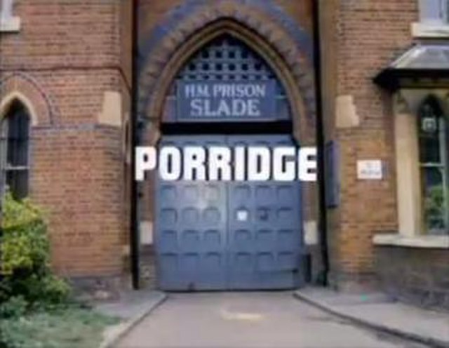 Main title, showing the main entrance to Slade prison.
