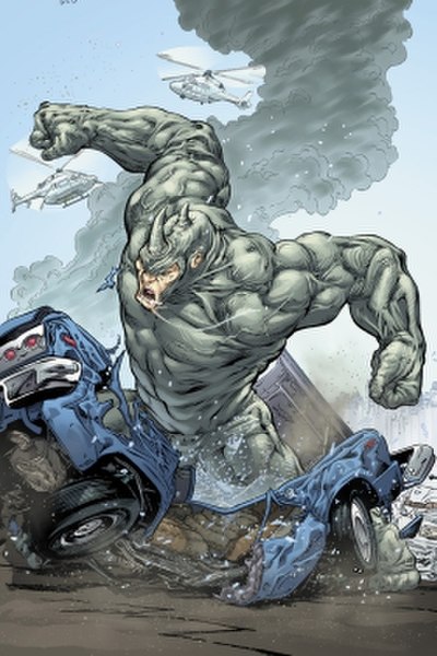 The Rhino as depicted in Daughters of the Dragon #1 (March 2006). Art by Khari Evans