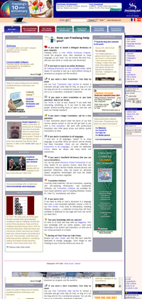Freelang web sitesi ekran görüntüsü