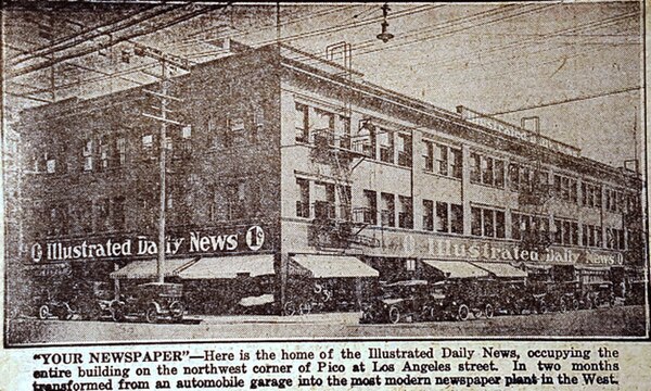 The Daily News building, as illustrated in its first issue, September 3, 1923