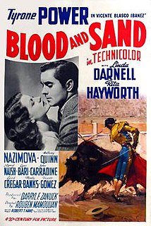 <i>Blood and Sand</i> (1941 film) 1941 film by Budd Boetticher, Rouben Mamoulian