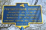 Freehold Presviterian cherkovi marker.jpg