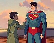 Lois and Superman in the animated series My Adventures with Superman voiced by Alice Lee and Jack Quaid My Adventures With Superman Lois and Superman.jpg