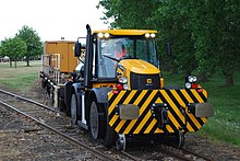 Shunting vehicle UCA-TRAC F24[2] Note the buffers and chain coupler