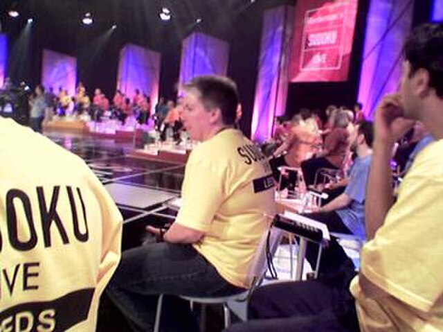 The world's first live TV Sudoku show, held on July 1, 2005, Sky One