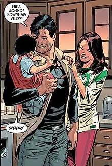 Clark and Lois with their son in Superman: Lois and Clark #2 Superman Lois and Clark baby Jon.jpg