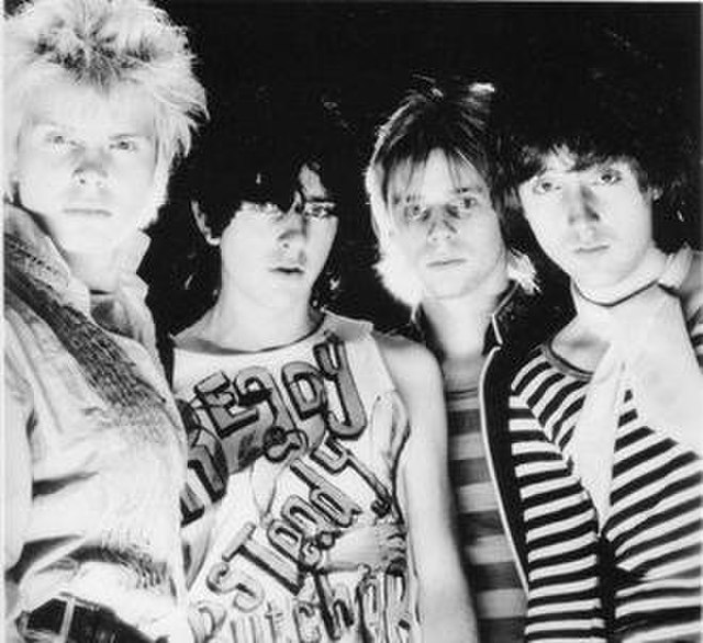 Generation X, 1977. L-R: Billy Idol, Tony James, Bob Andrews, and Mark Laff