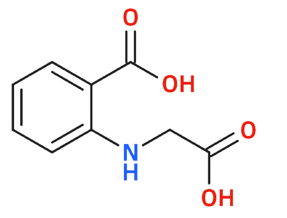 Dosiero:N-Acetylanthranilic acid 2D.png