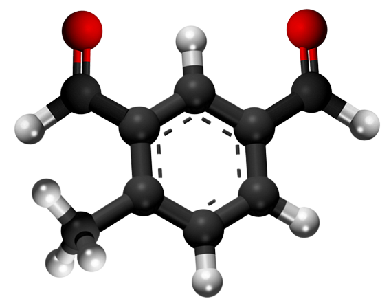 Dosiero:Toluene-2,4-dicarboxaldehyde 3D.png