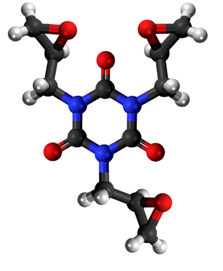 Dosiero:Triglycidyl isocyanurate 3D.png