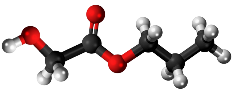 Dosiero:Propyl glycolate 3D.png