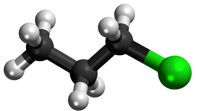 Dosiero:Propyl chloride 3D.png