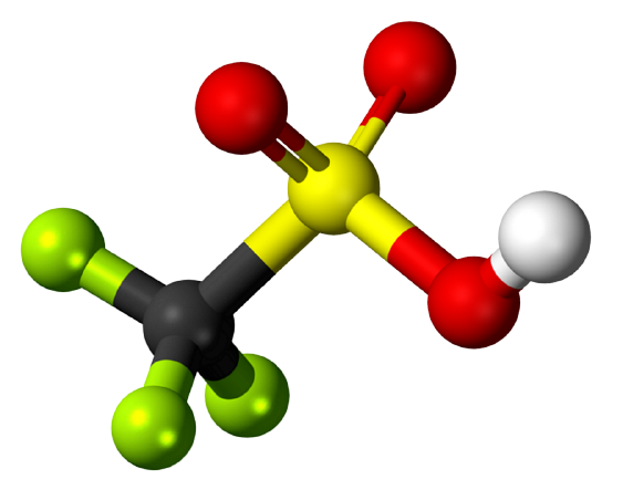 Dosiero:Trifluoromethane sulfonic acid 3D.png