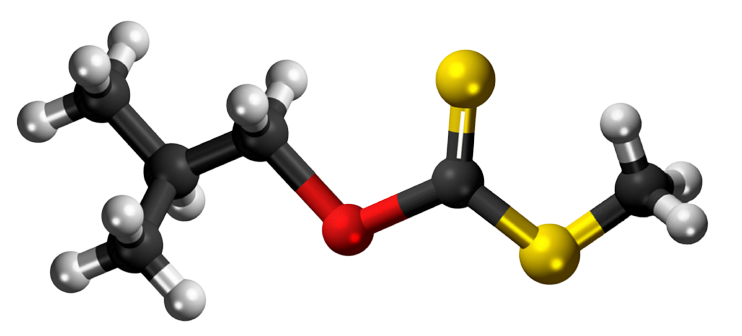 Dosiero:Methyl isobutylxanthate 3D.png