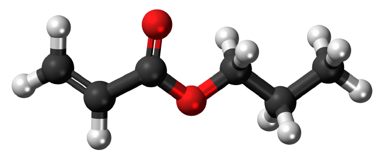 Dosiero:N-Propylacrylate 3D.png