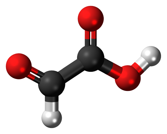 Dosiero:Glyoxylic acid 3D.png