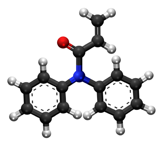 Dosiero:N,N-Diphenylacrylamide 3D.png