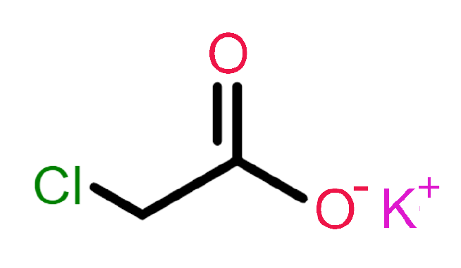 Dosiero:Potassium chloroacetate 2D.png