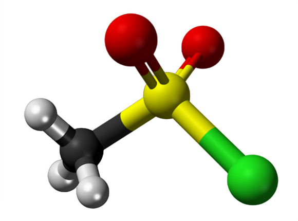 Dosiero:Mesyl chloride 3D.png