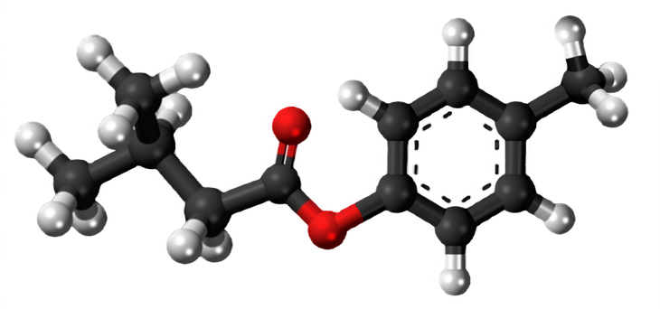 Dosiero:P-cresyl isovalerate 3D.png