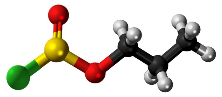 Dosiero:Propyl 1-chlorosulfinate 3D.png