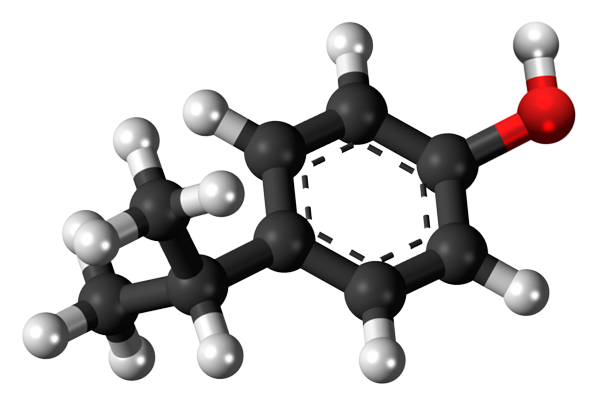 Dosiero:Isopropyl phenol 3D.png