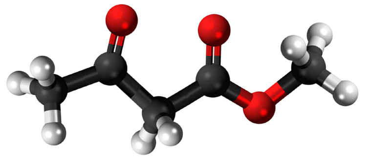 Dosiero:Methyl acetoacetate 3D.png