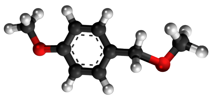 Dosiero:Methyl methoxybenzyl ether3D.png