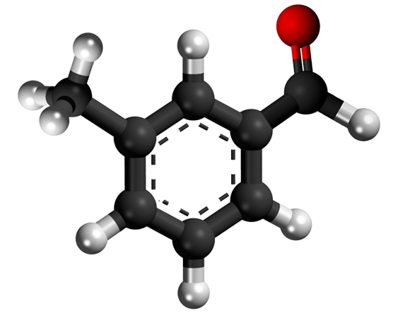 Dosiero:M-Methyl benzaldehyde 3D.png