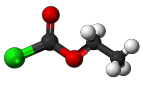 Dosiero:Ethyl chloroformate3D.png